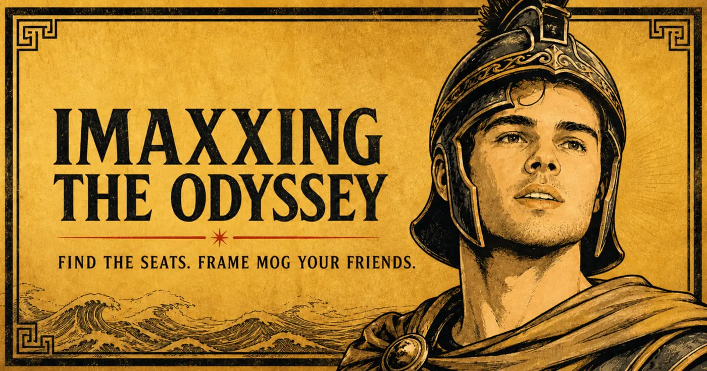 show hn get alerts for good seats at 70mm imax showings of the odyssey