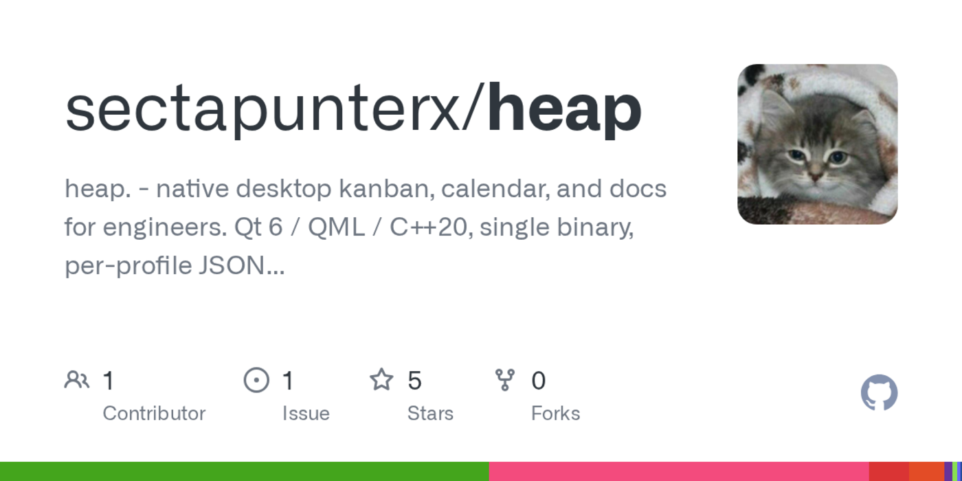 heap native desktop kanban calendar and docs for engineers