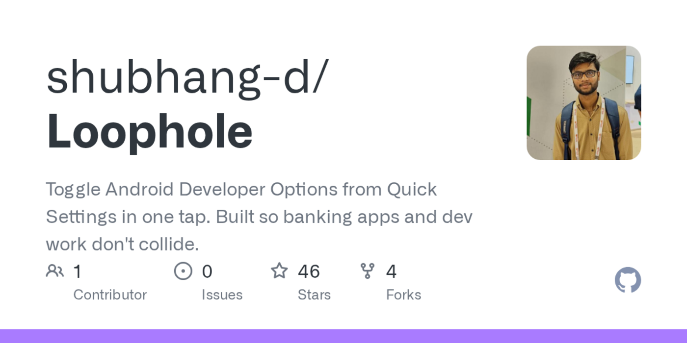 show hn an app to switch android developer settings onoff in 1 tap