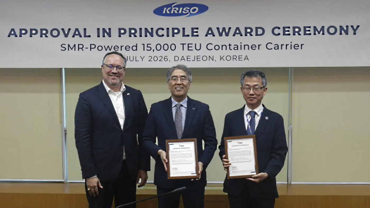 south korean smrpowered container ship design certified