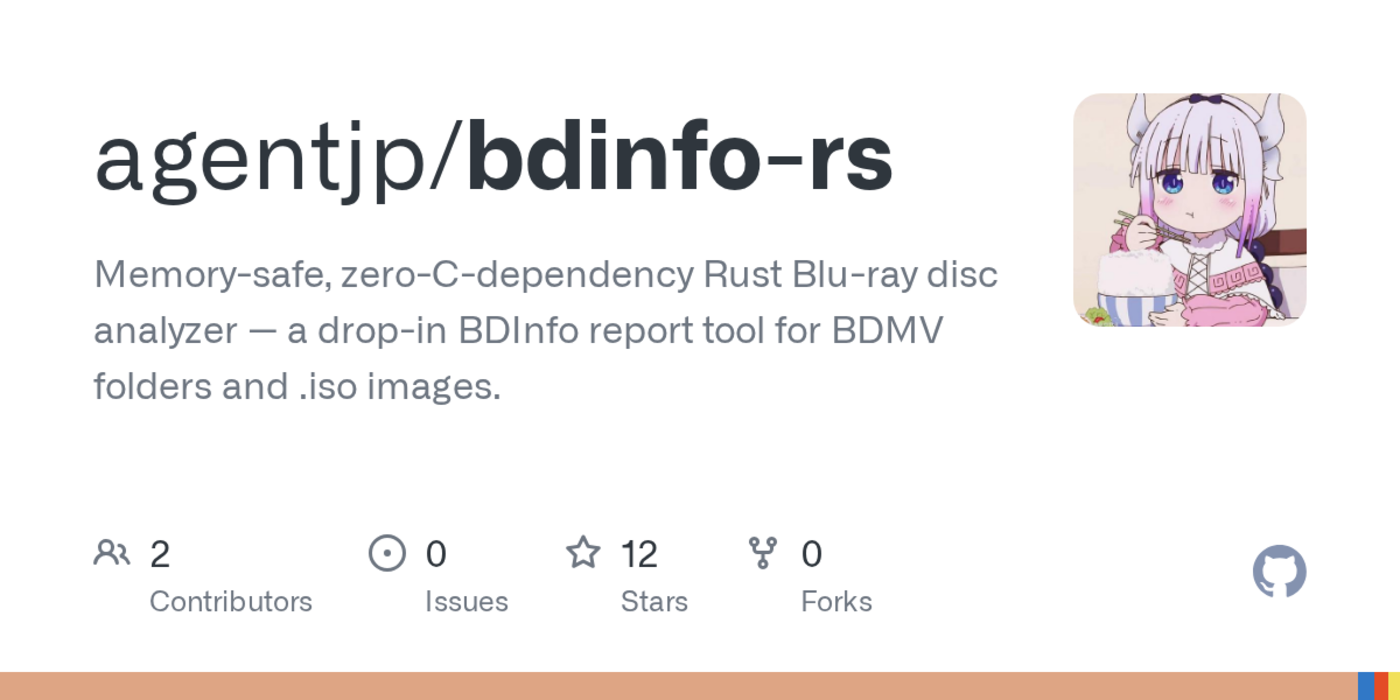 bdinfors rust crossplatform bluray analyzer gui and cli and wasm