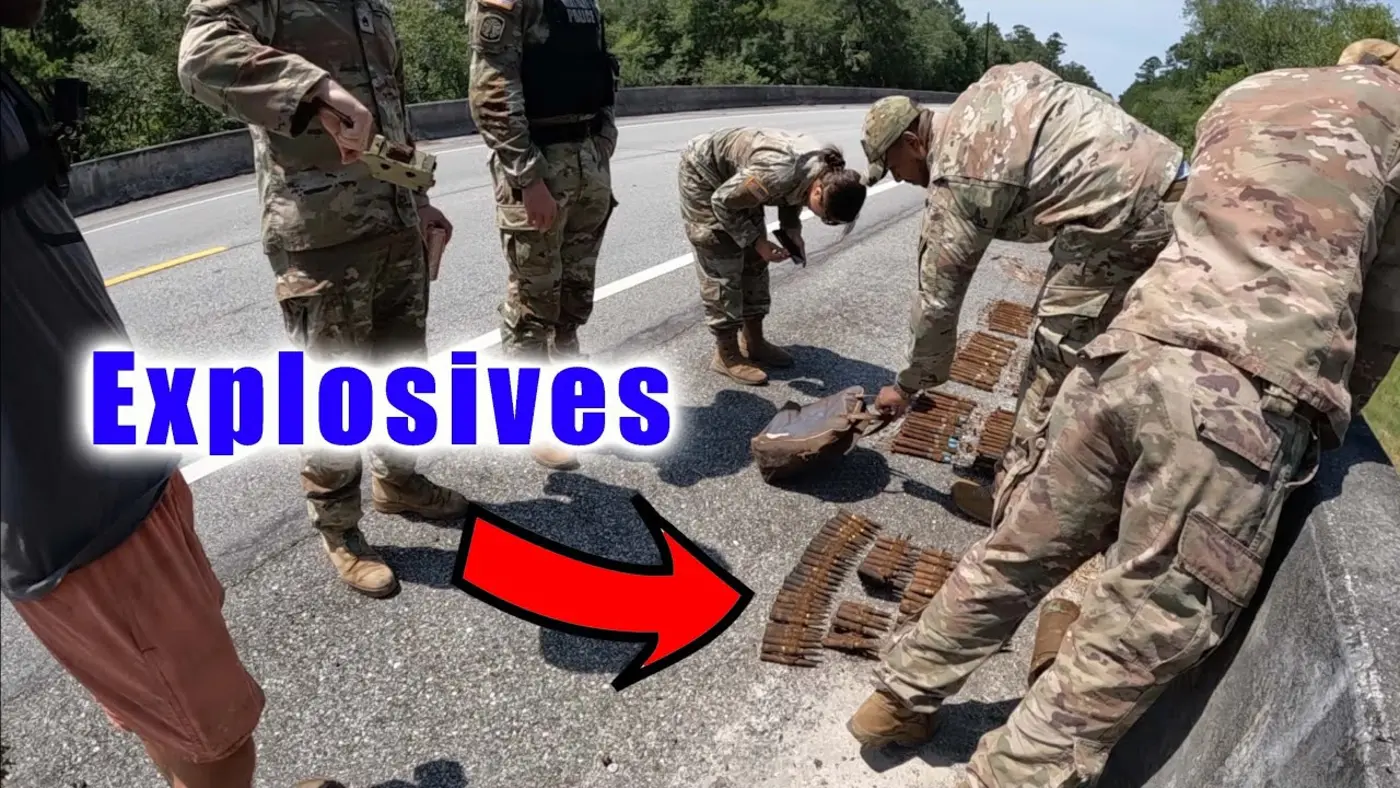 magnet fishing on a military base video