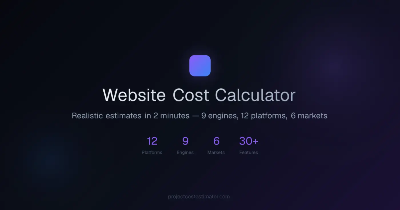 free websitecost calculator and open ccby dataset of what web projects cost