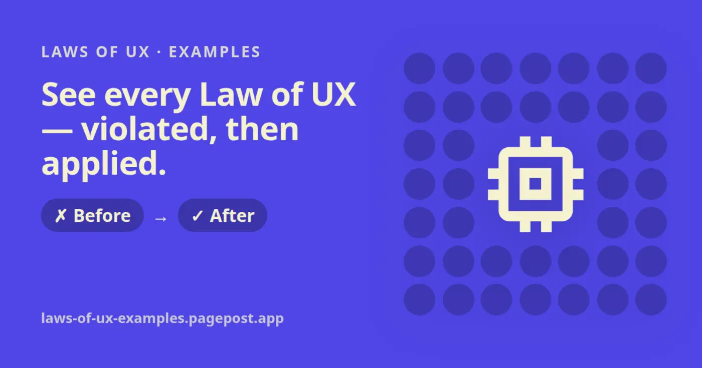 show hn see each law of ux broken then fixed in a live demo