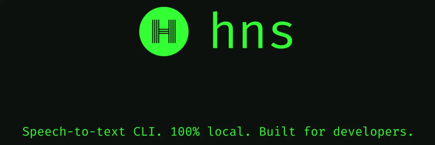 show hn hns local open source speechtotext cli