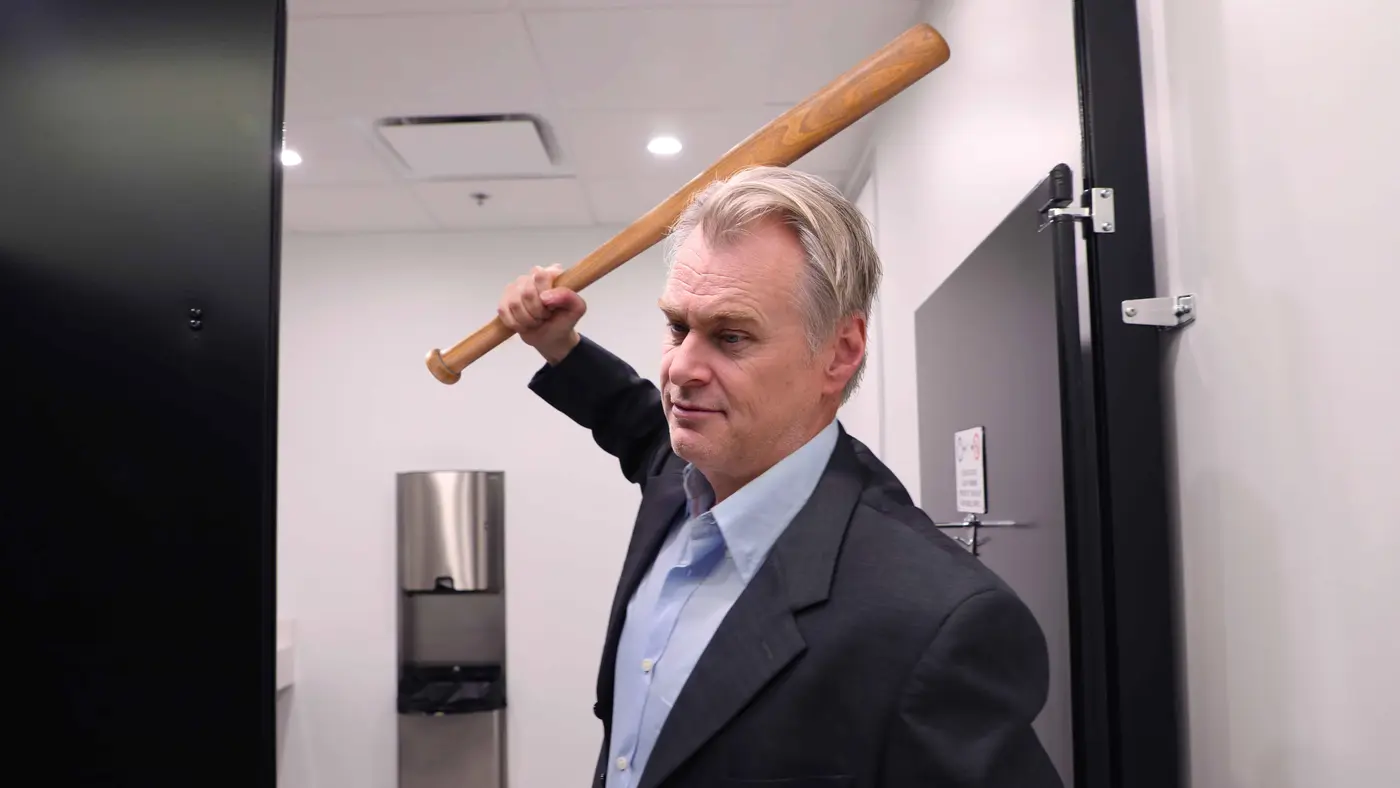 batwielding christopher nolan confronts man using bathroom during x27the odysseyx27