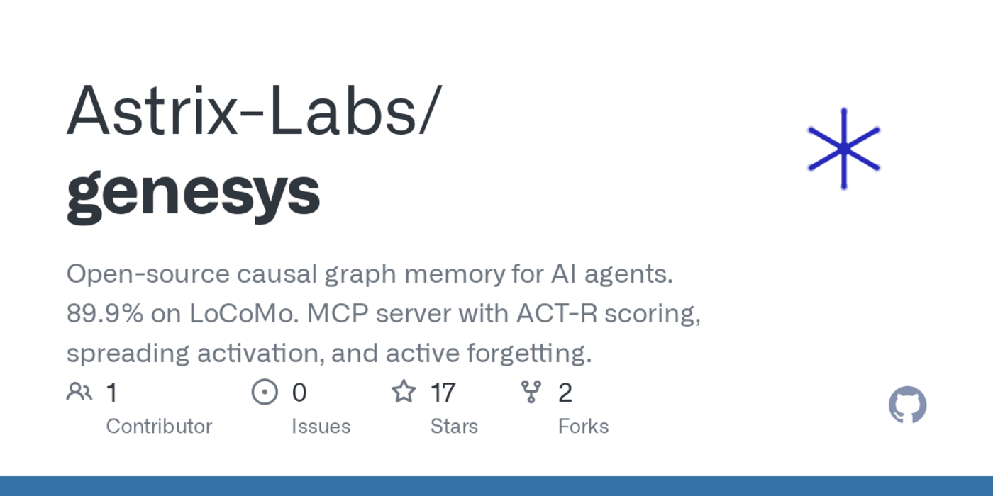 show hn genesys causalgraph memory for ai agents open source