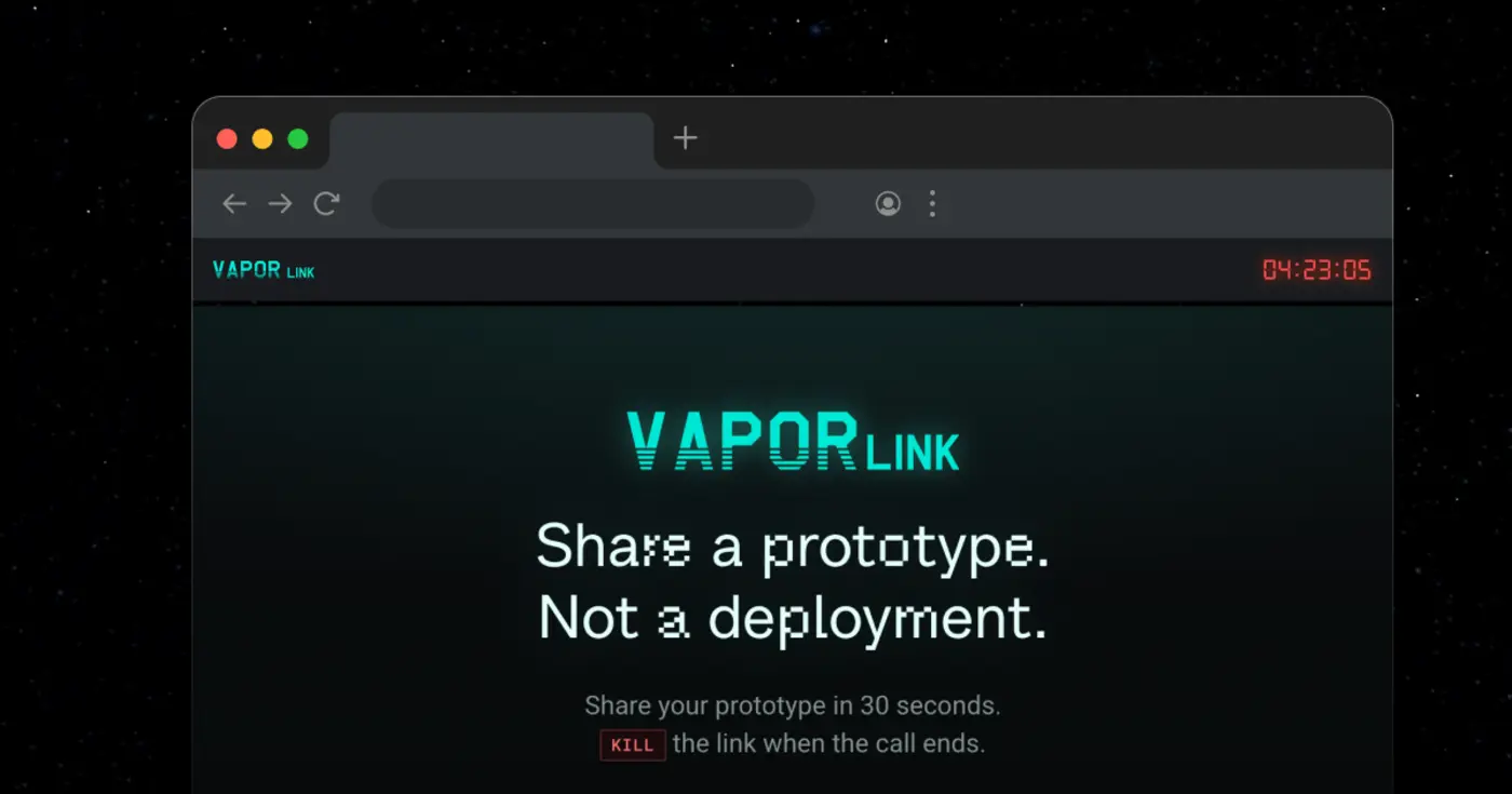 vaporlink drop a folder or html file get a shareable link that kills itself