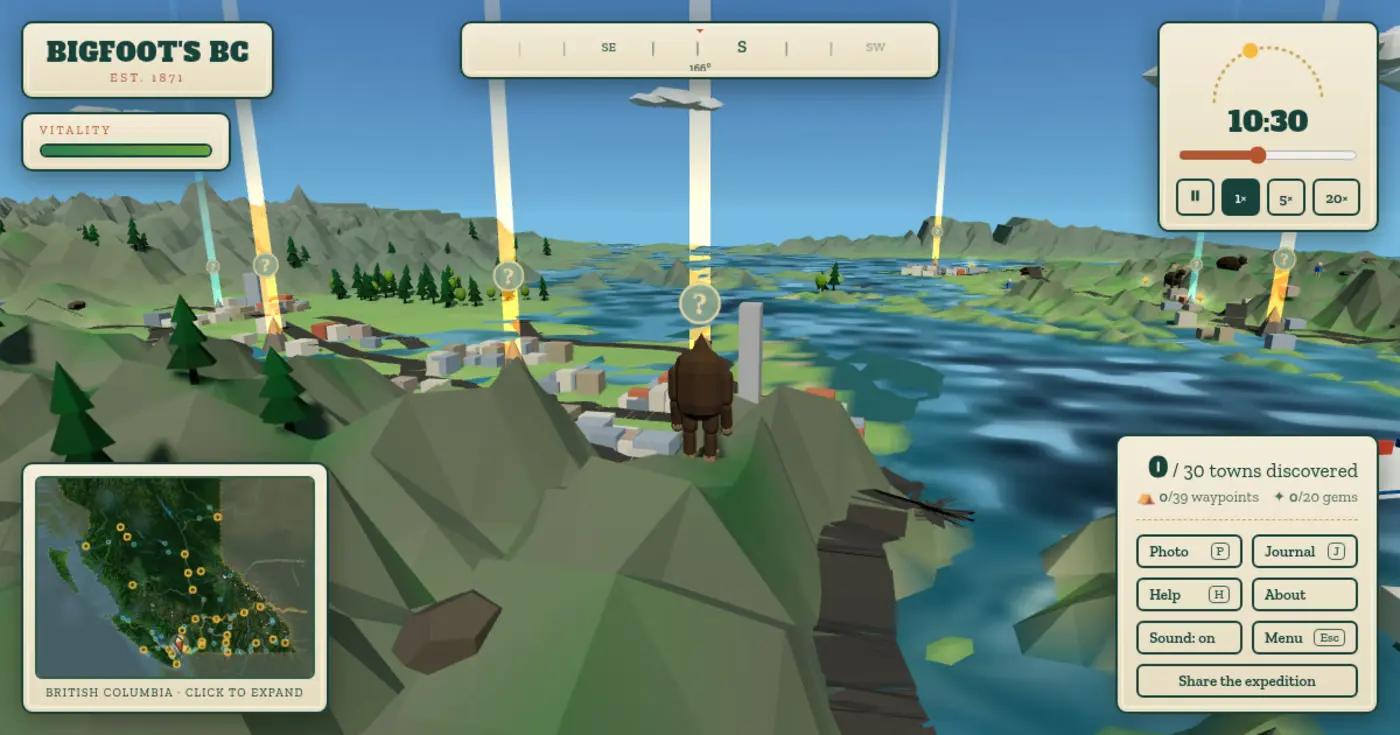 show hn an interactive game of british columbia