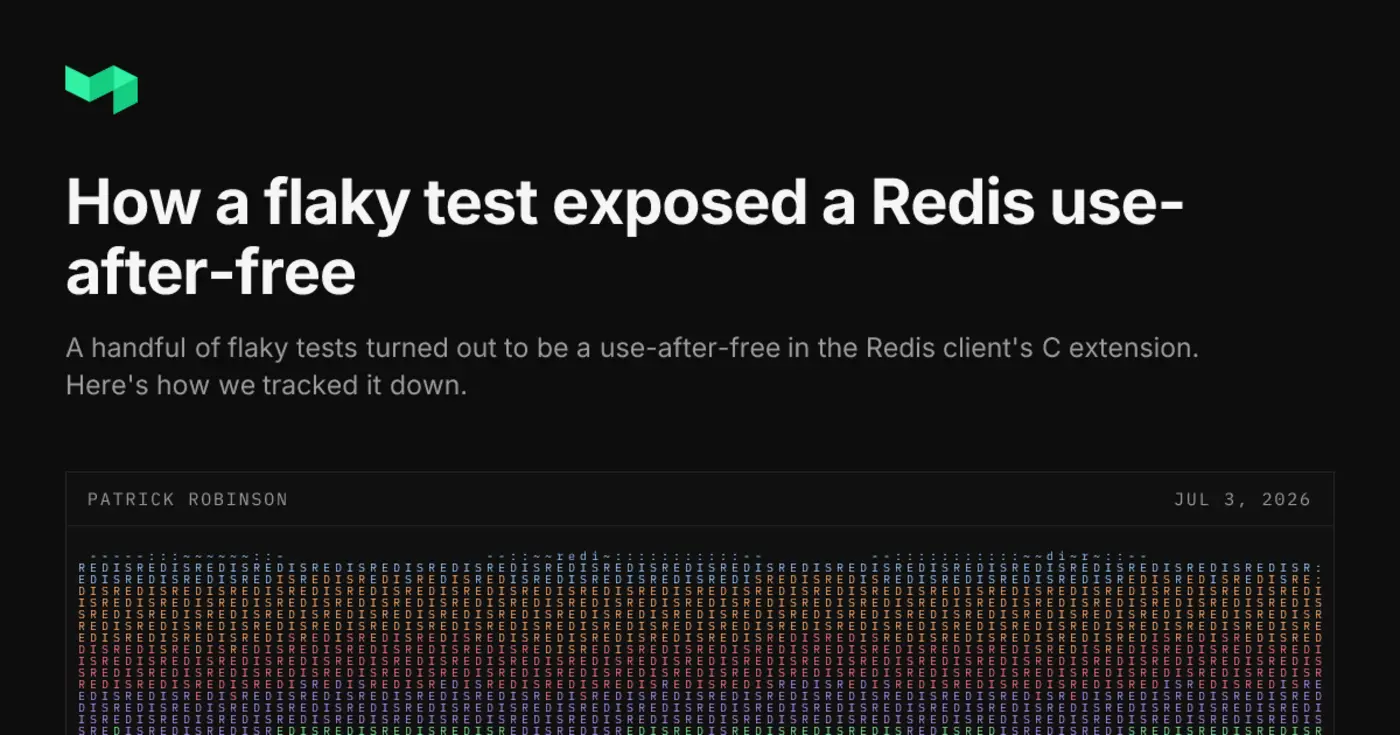 a flaky test exposed a redis client useafterfree