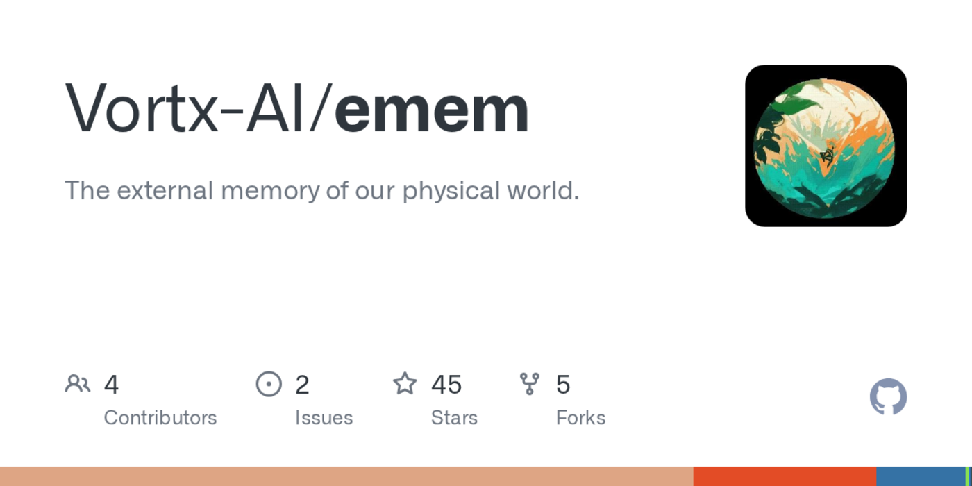 show hn emem external memory of the physical world for ai agents