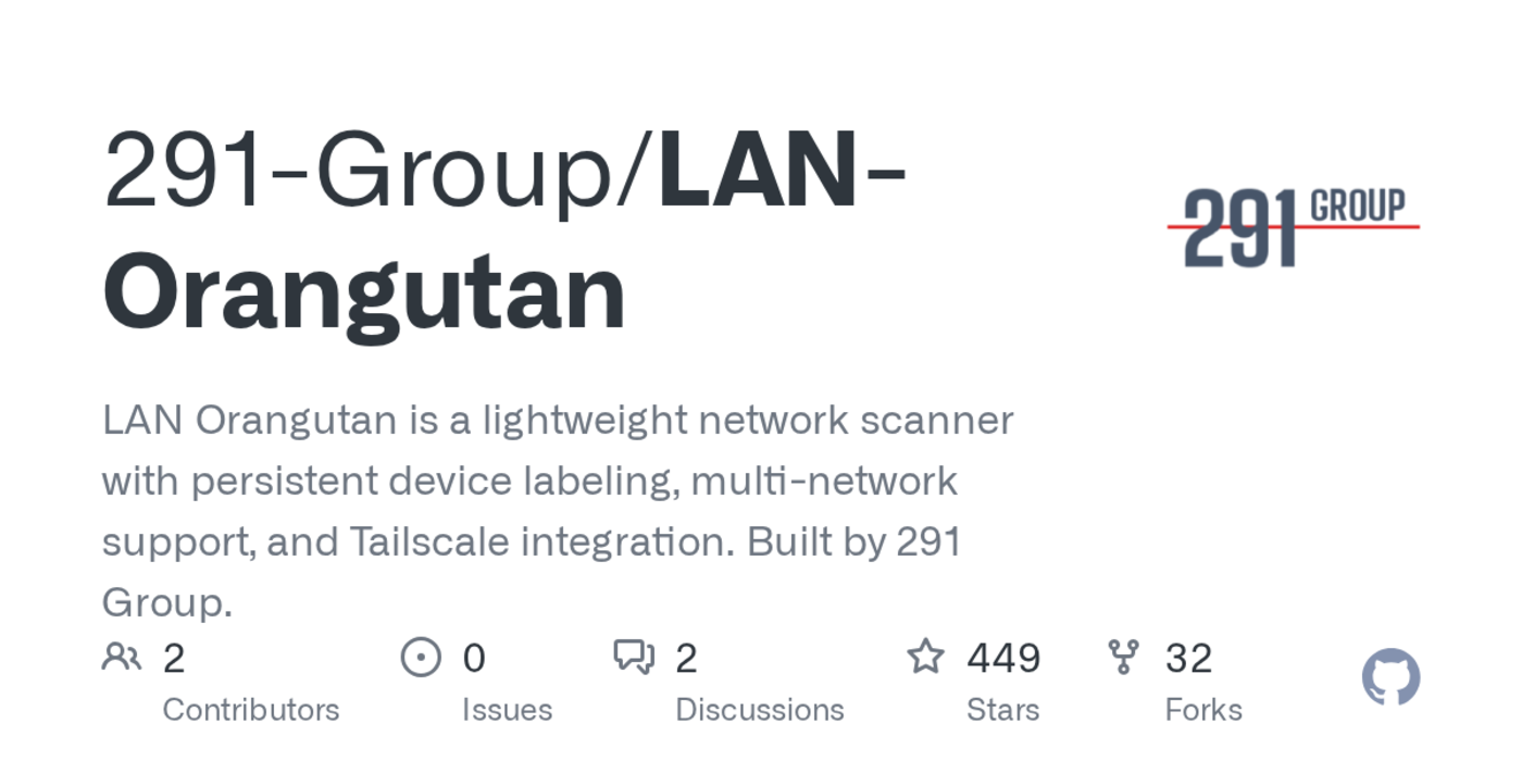 lan orangutan lightweight network scanner with persistence and tailscale