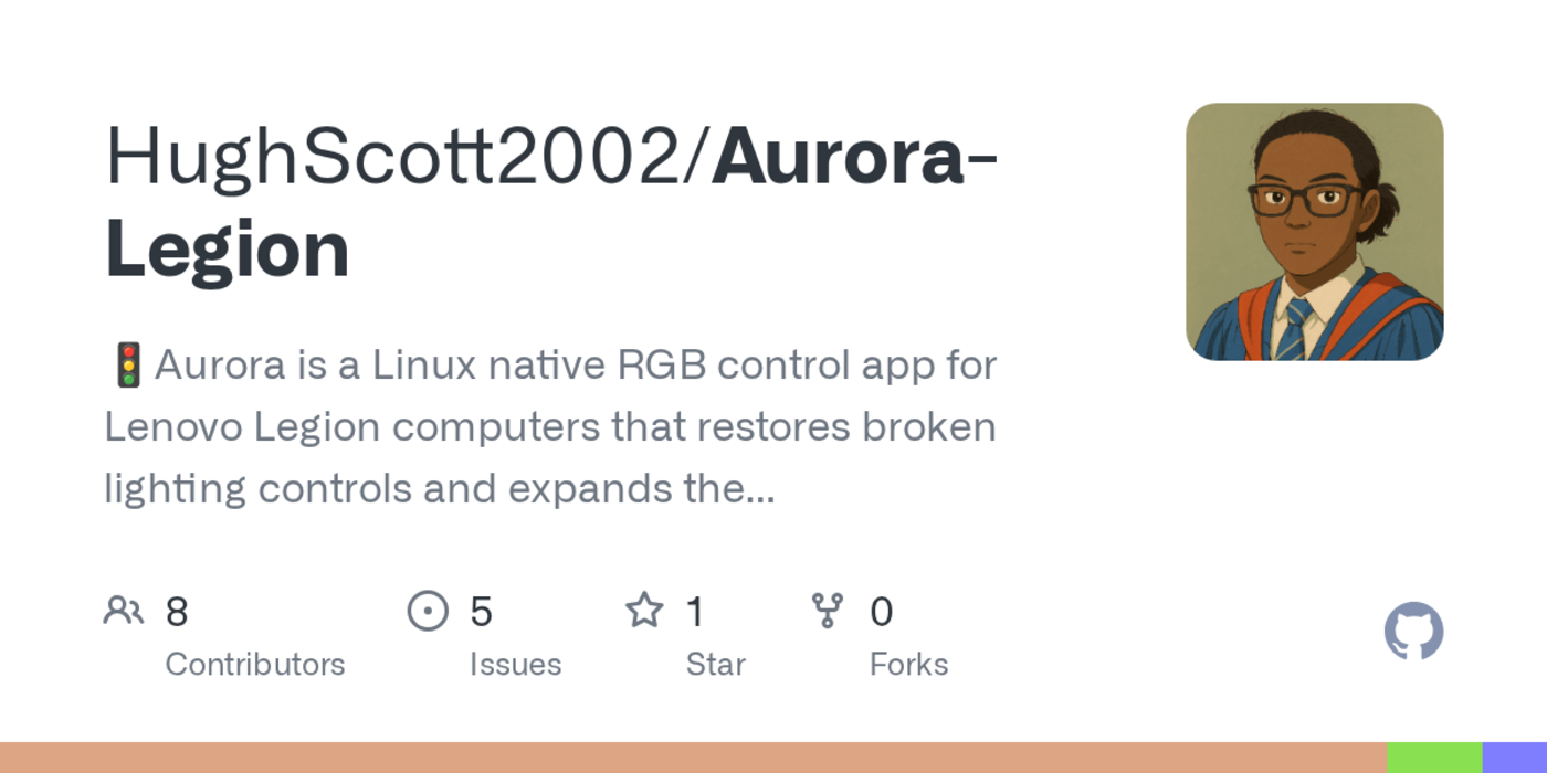 show hn aurora tiny linux rgb daemon for legion laptops