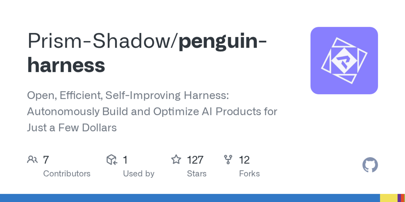 penguinharness open efficient selfimproving harness