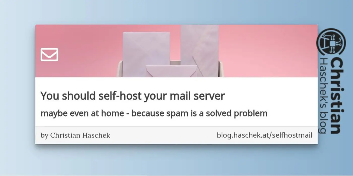 selfhost your mail server