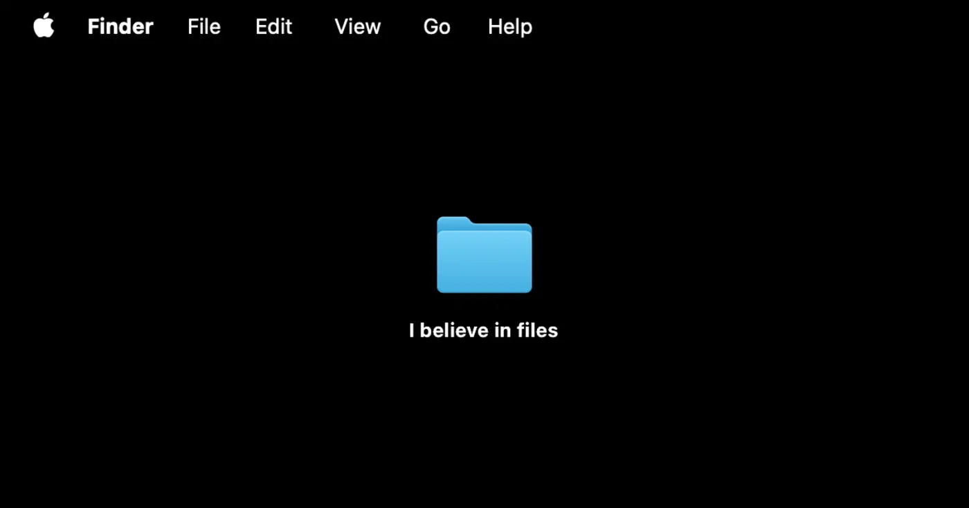 i believe in files