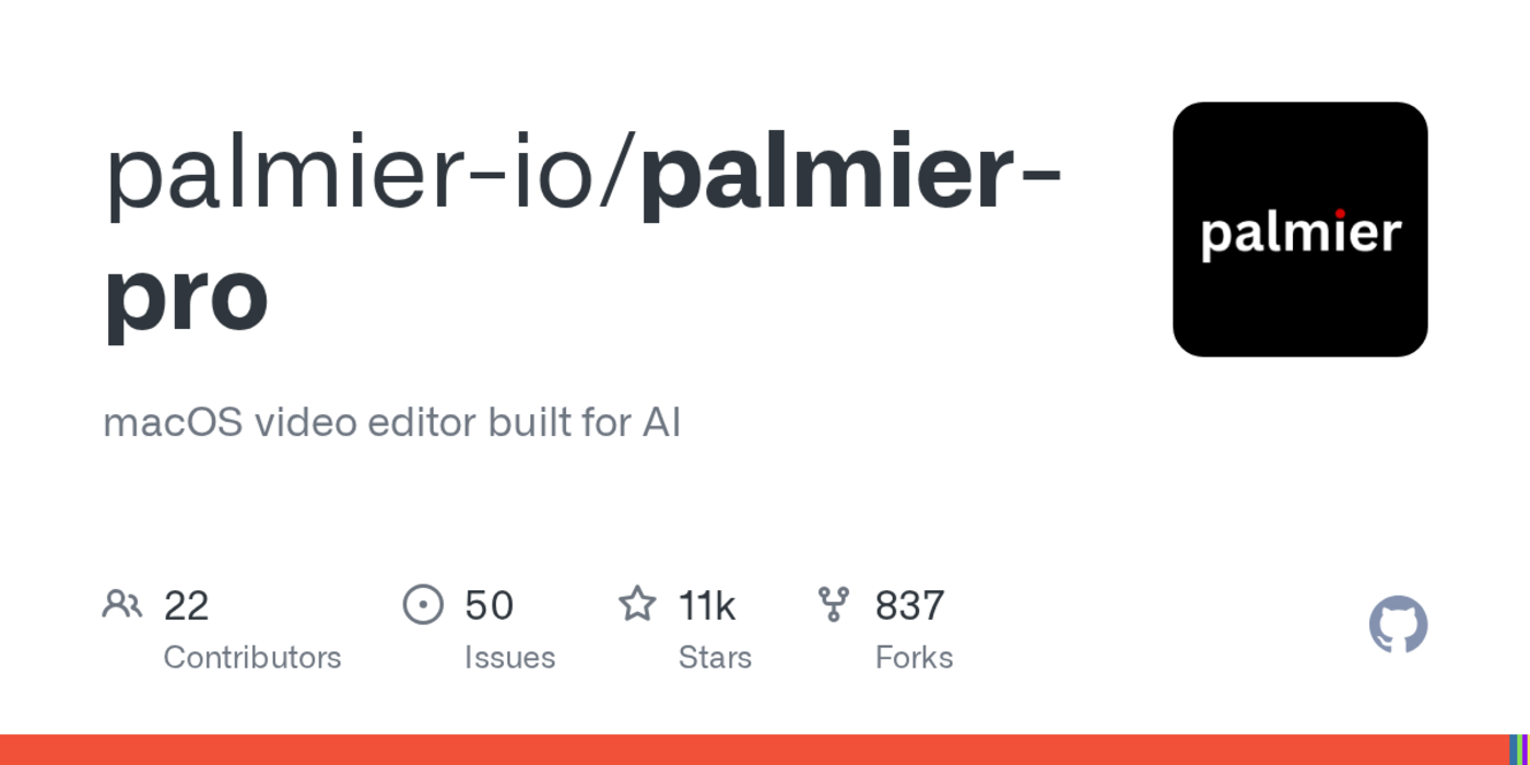 show hn palmier pro opensource macos video editor built for ai