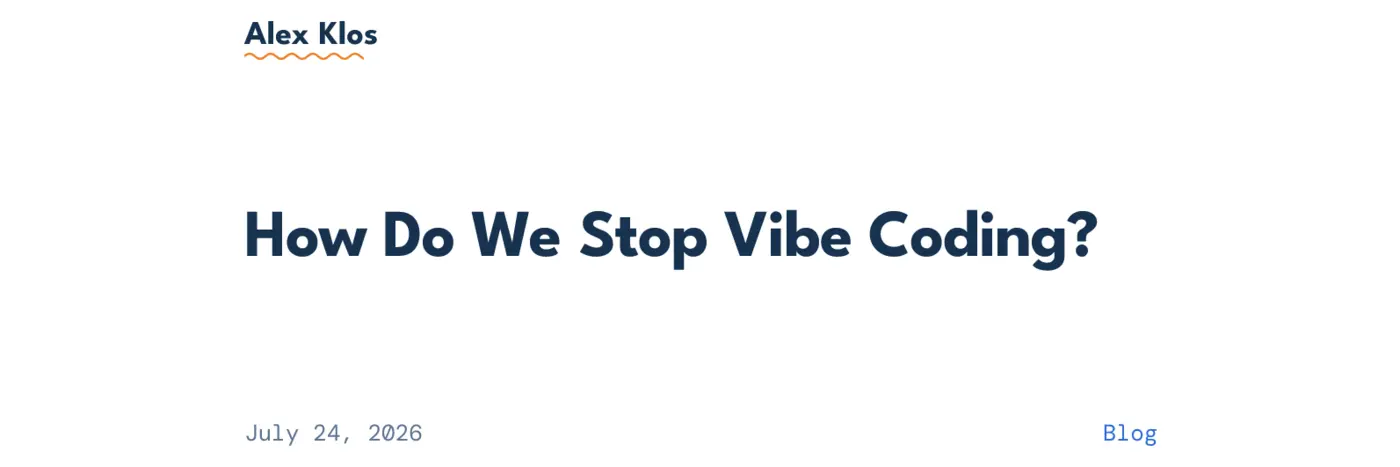 how do we stop vibe coding