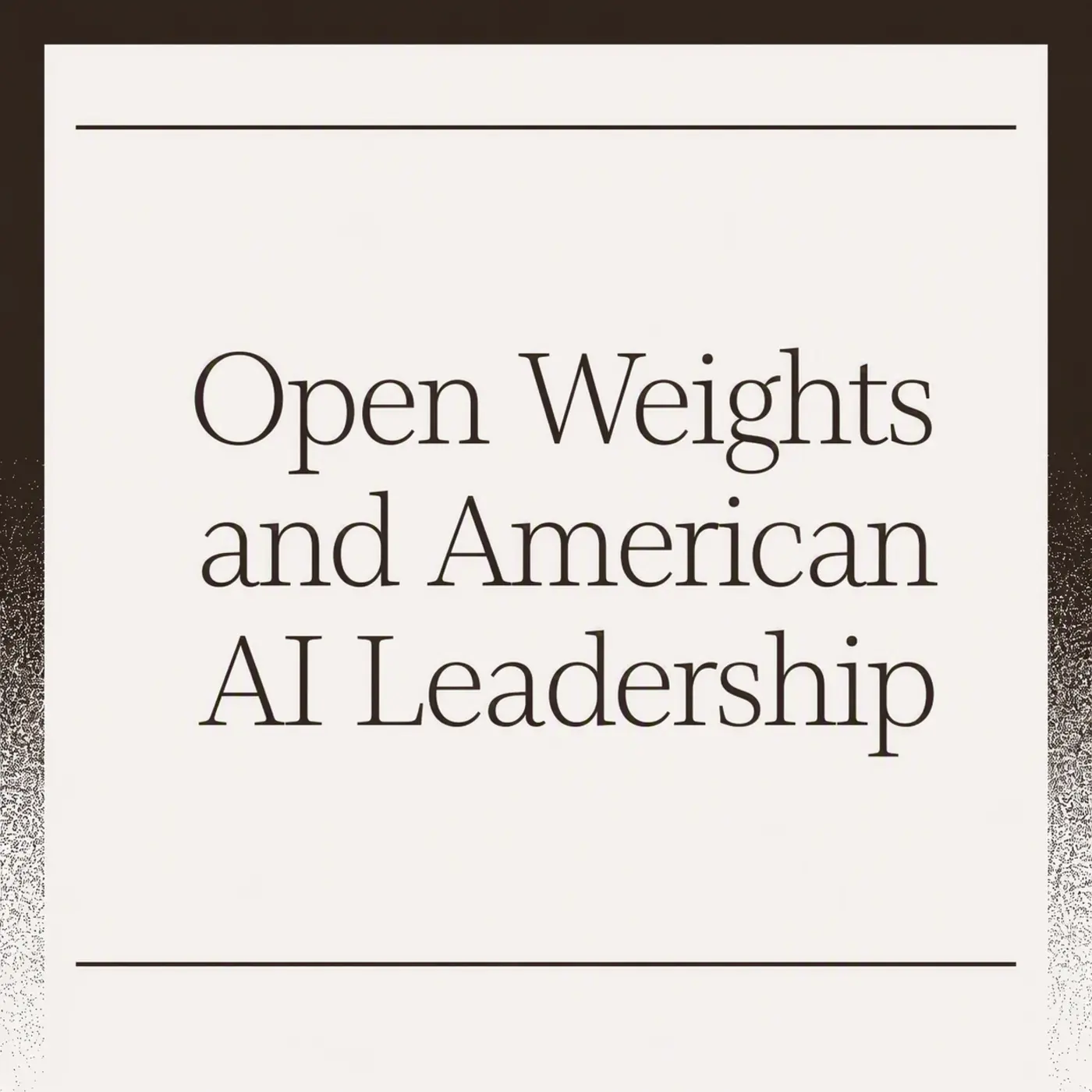 microsoft open weights and american ai leadership