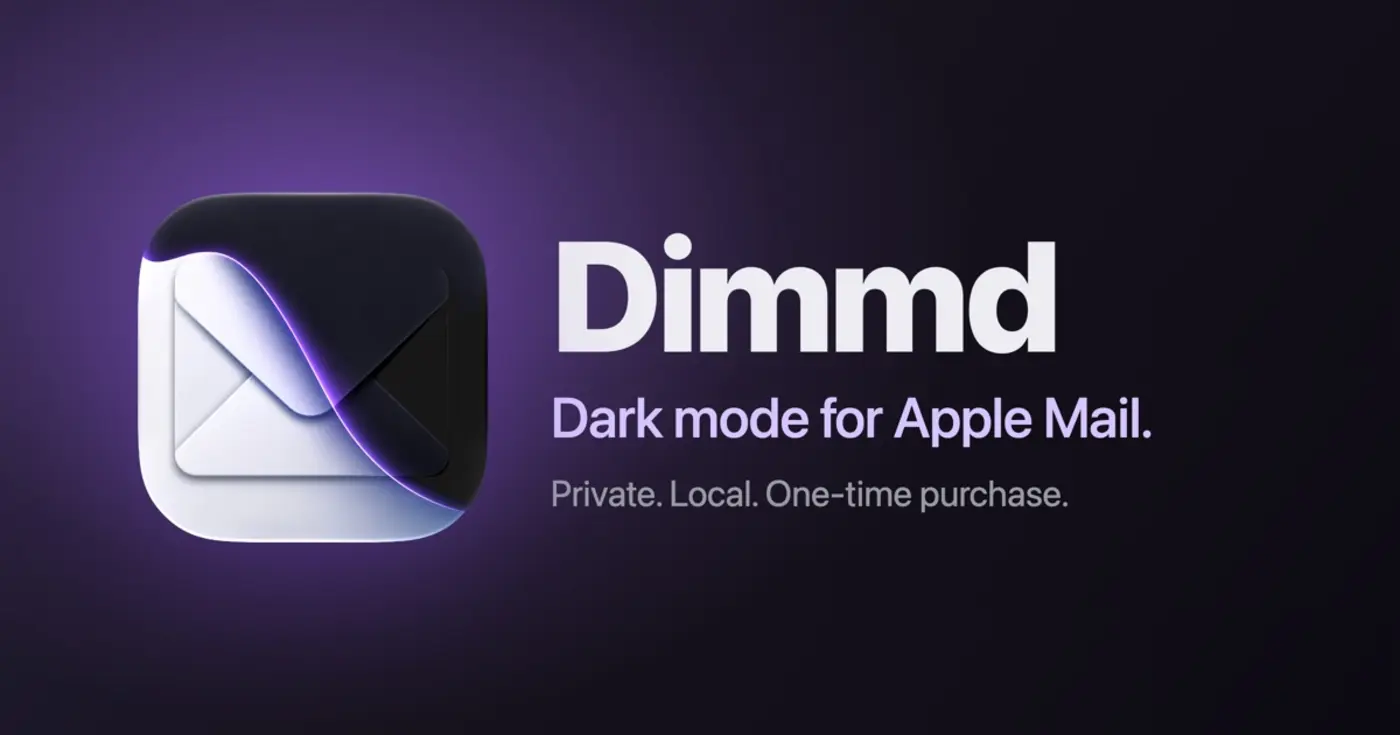 dimmd dark mode for the macos apple mail app