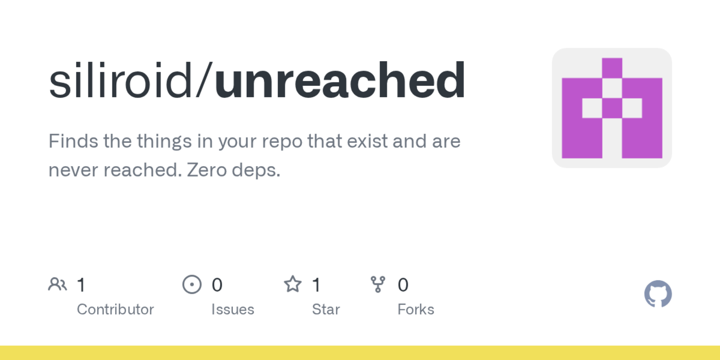 unreached find code that exists in your repo and is never reached