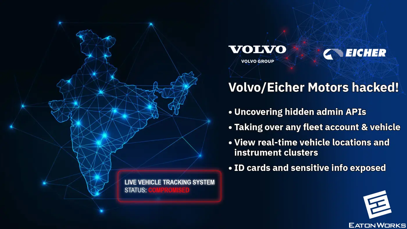 exploiting volvoeicherx27s fleet platform to gain control over all usersvehicles