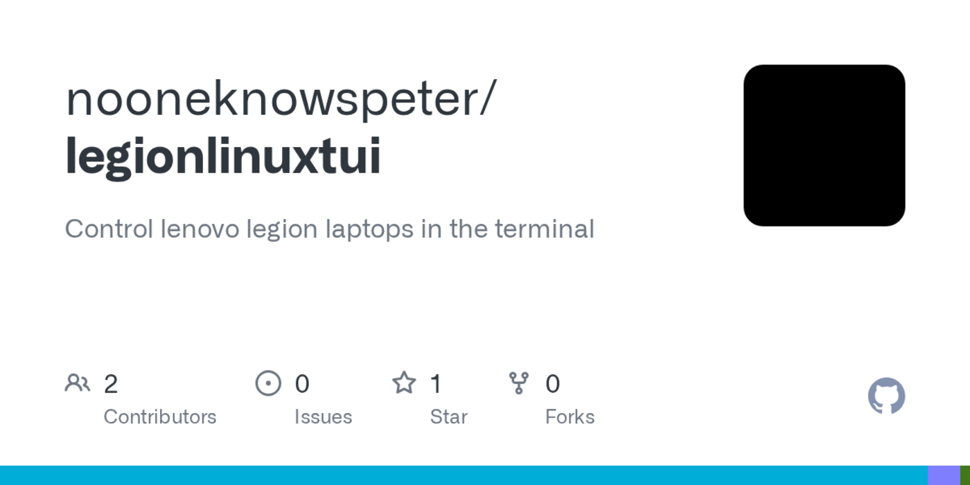 show hn legionlinuxtui control lenovo legion laptops in the terminal