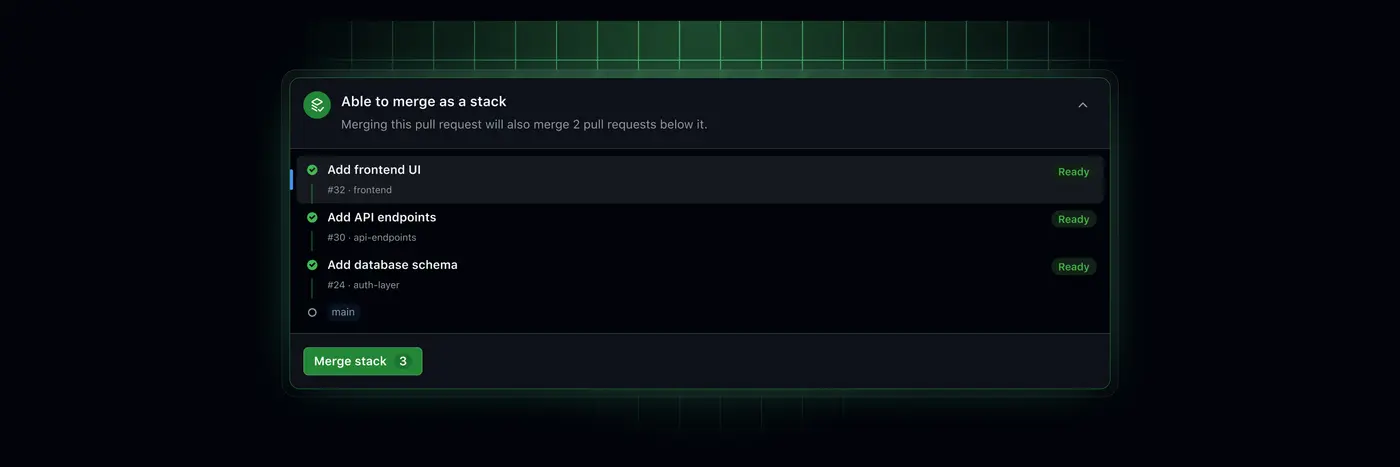 stacked prs are now live on github