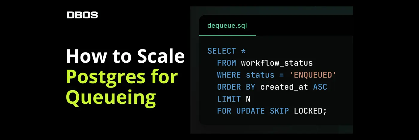 postgres queues actually scale