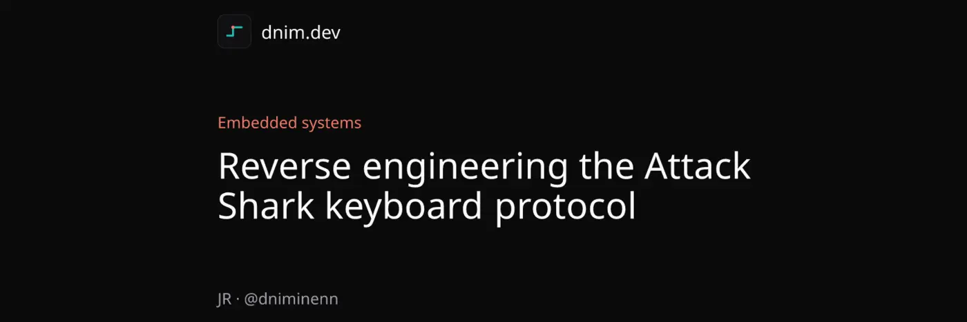 reverse engineering the attack shark keyboard protocol