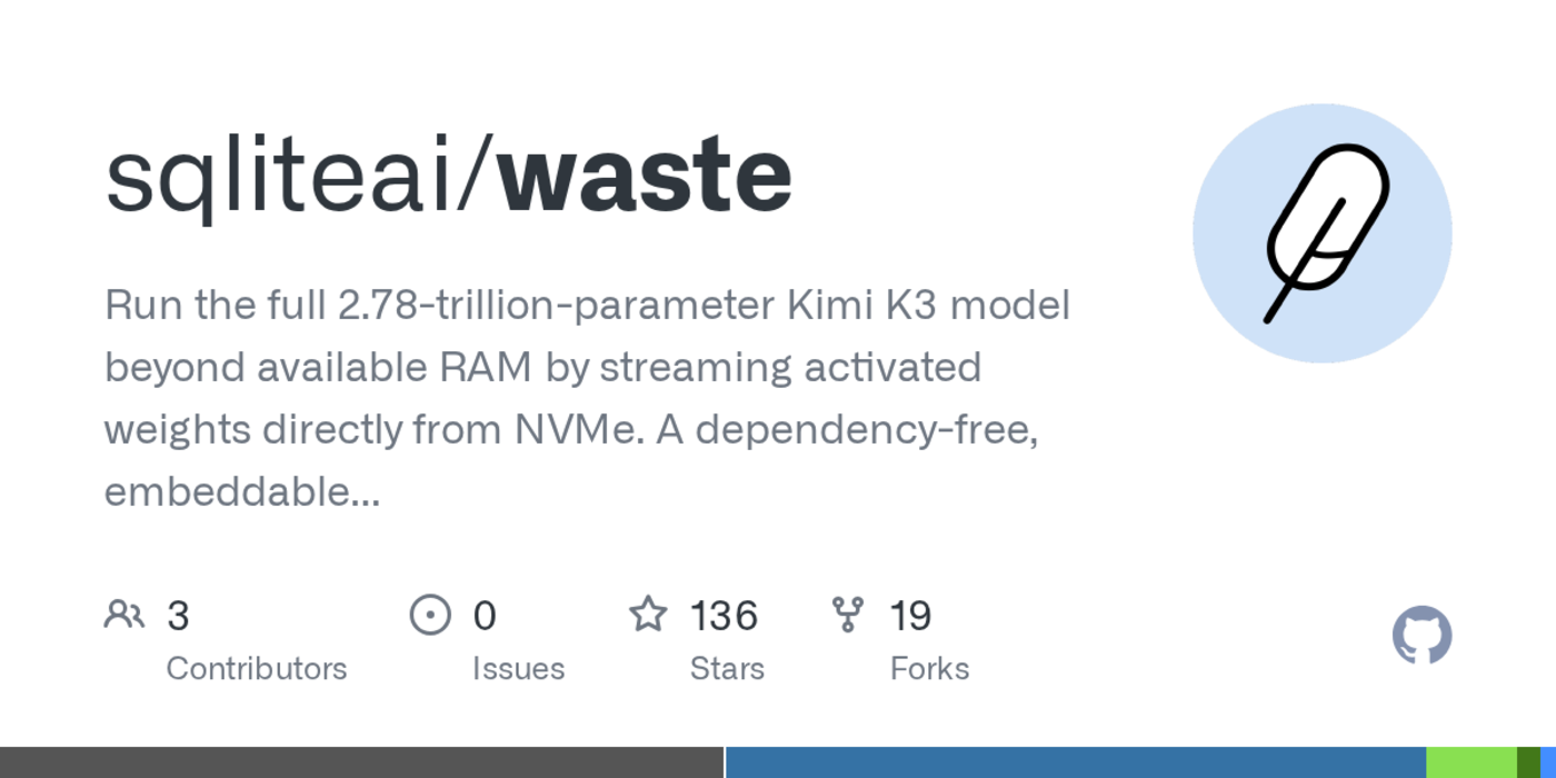 run kimi k3 using 29 gb of ram at 050 toks