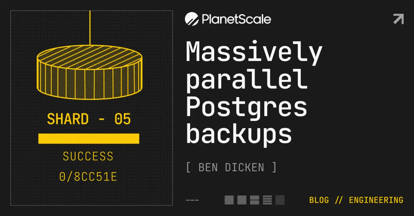 massively parallel postgres backups