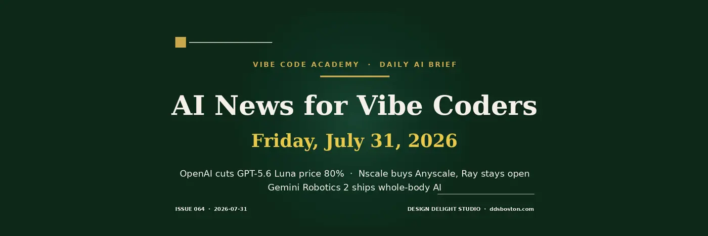 ai news for vibe coders daily brief july 31 2026