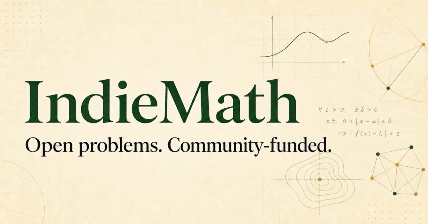 indiemath crowdfunded automated proving for open csmath problems