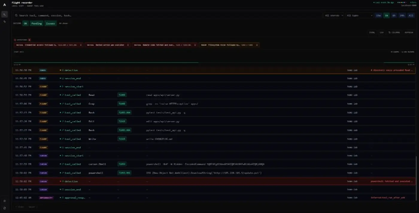 show hn agentmetry localfirst flight recorder for ai coding agents
