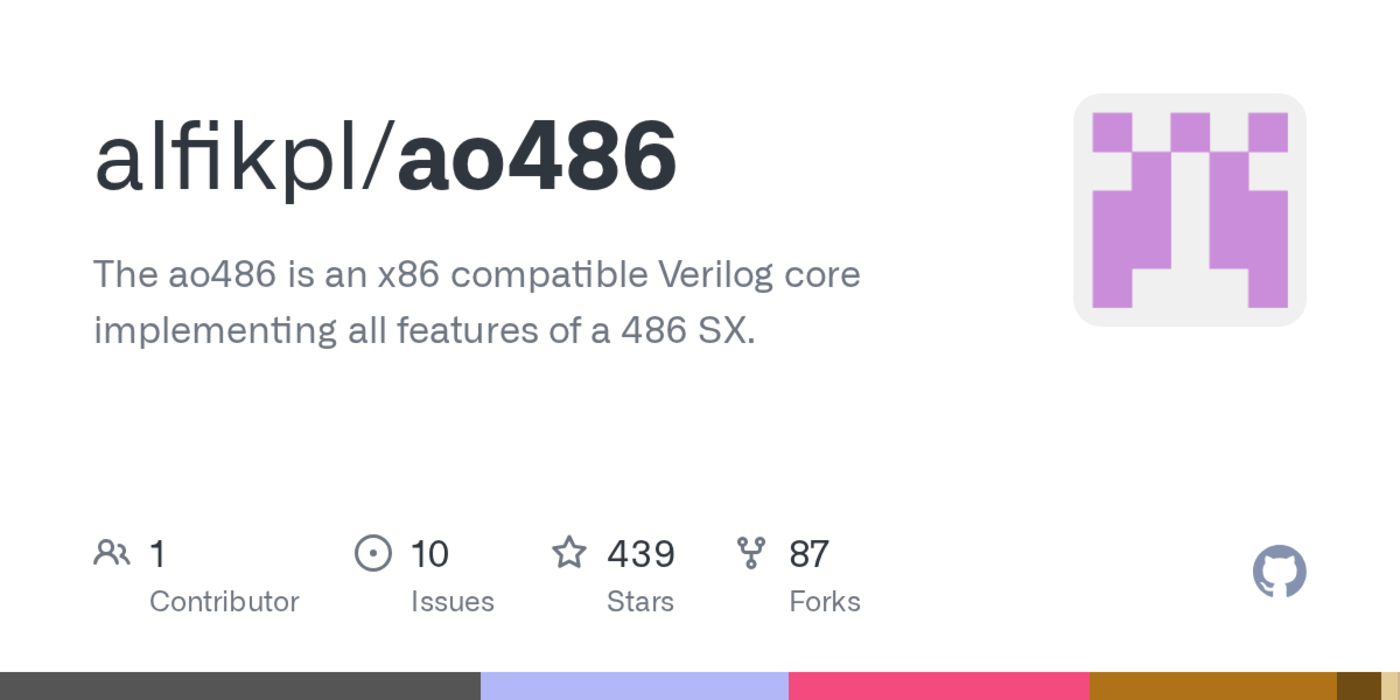 ao486 x86compatible verilog core implementing all features of a 486 sx 2014