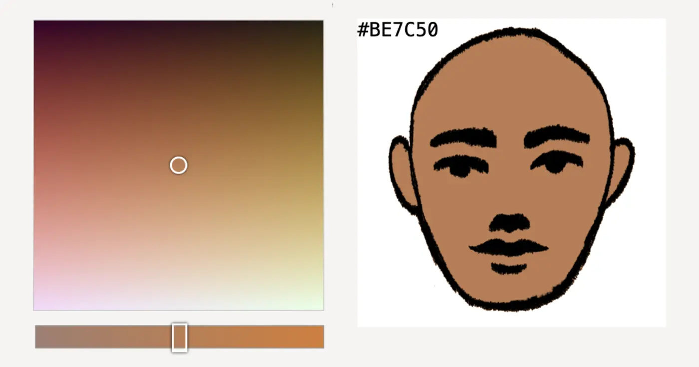 show hn simple algorithm and color space to generate diverse skin tones