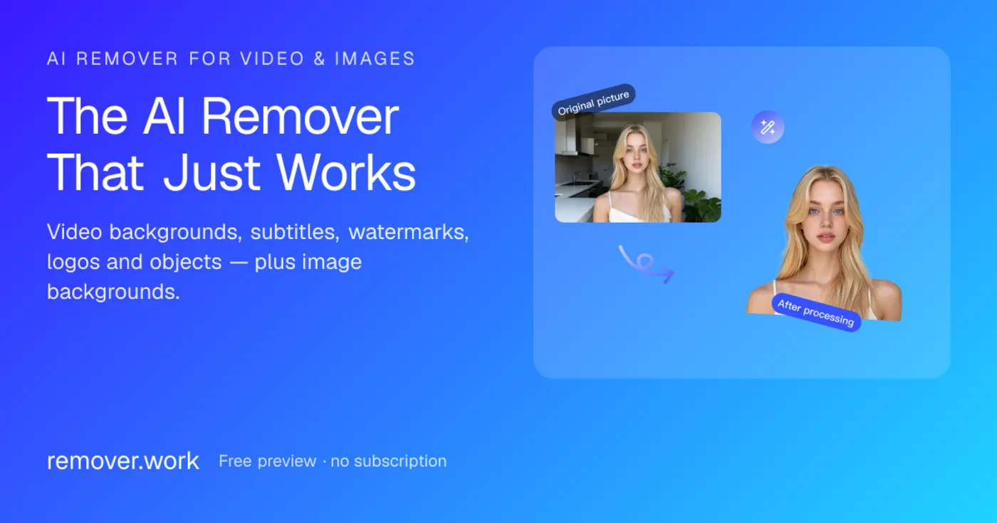 remover ai tool to remove unwanted objects from videos