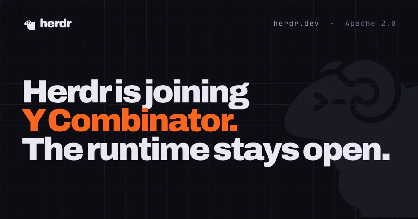 herdr is joining y combinator the runtime stays open