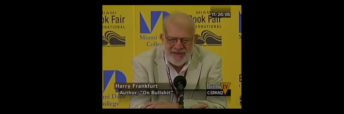 on bullshit harry frankfurt 2005 video