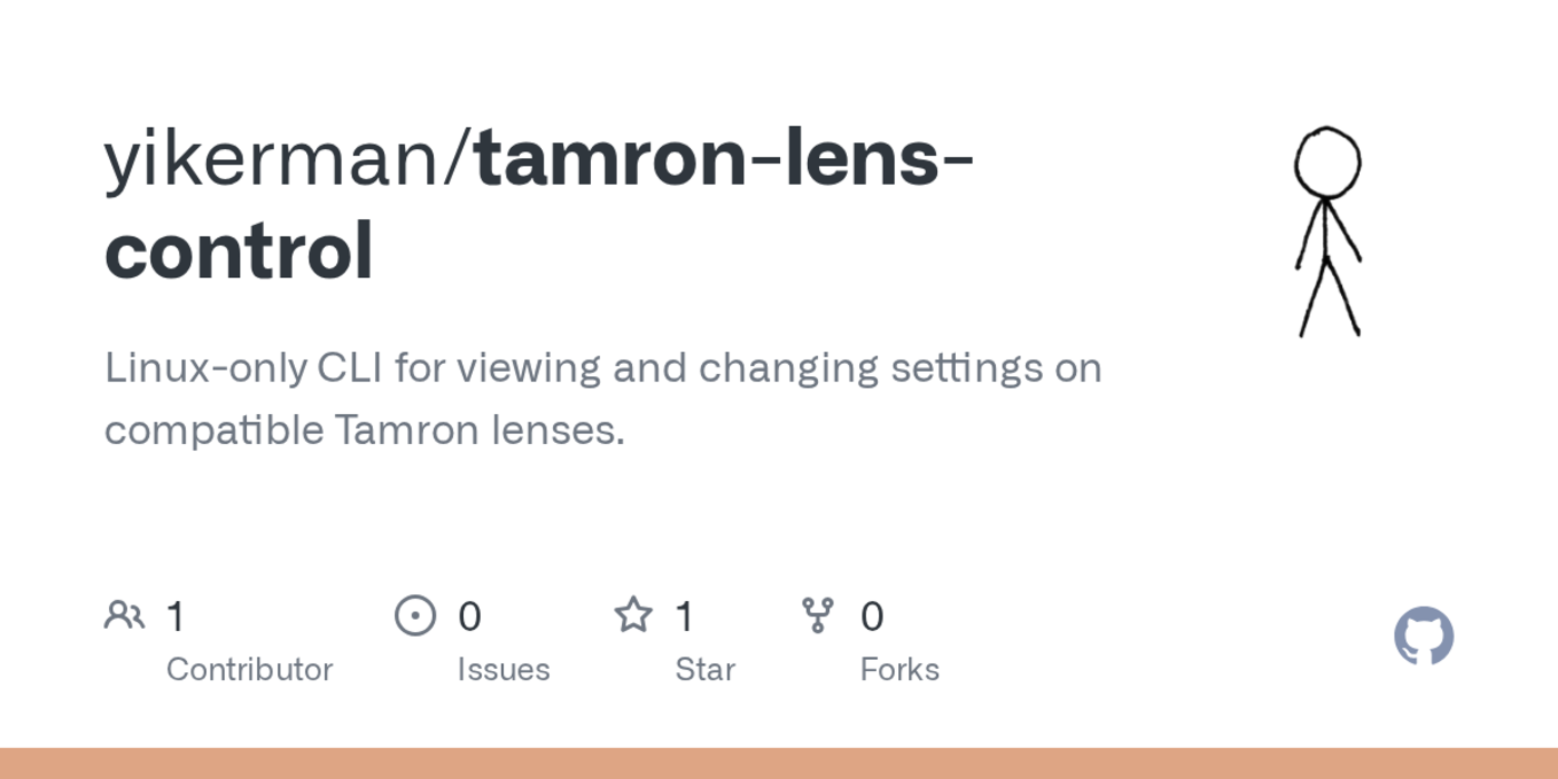 show hn tamron lens utility alternative on linux