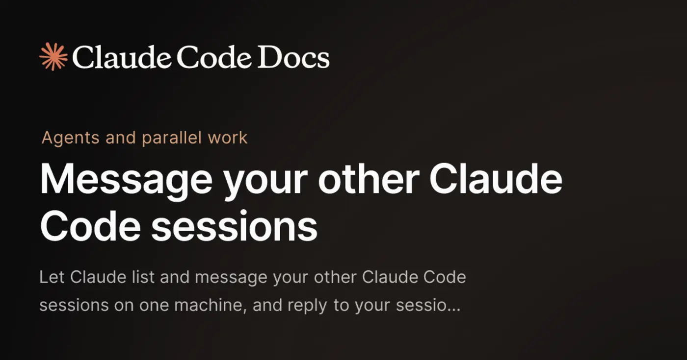 message your other claude code sessions