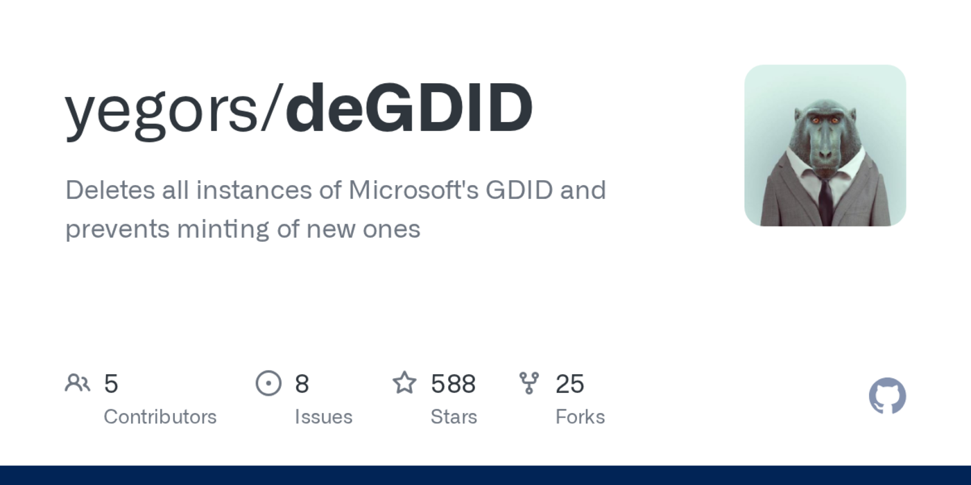 deletes all instances of microsoftx27s gdid and prevents minting of new ones