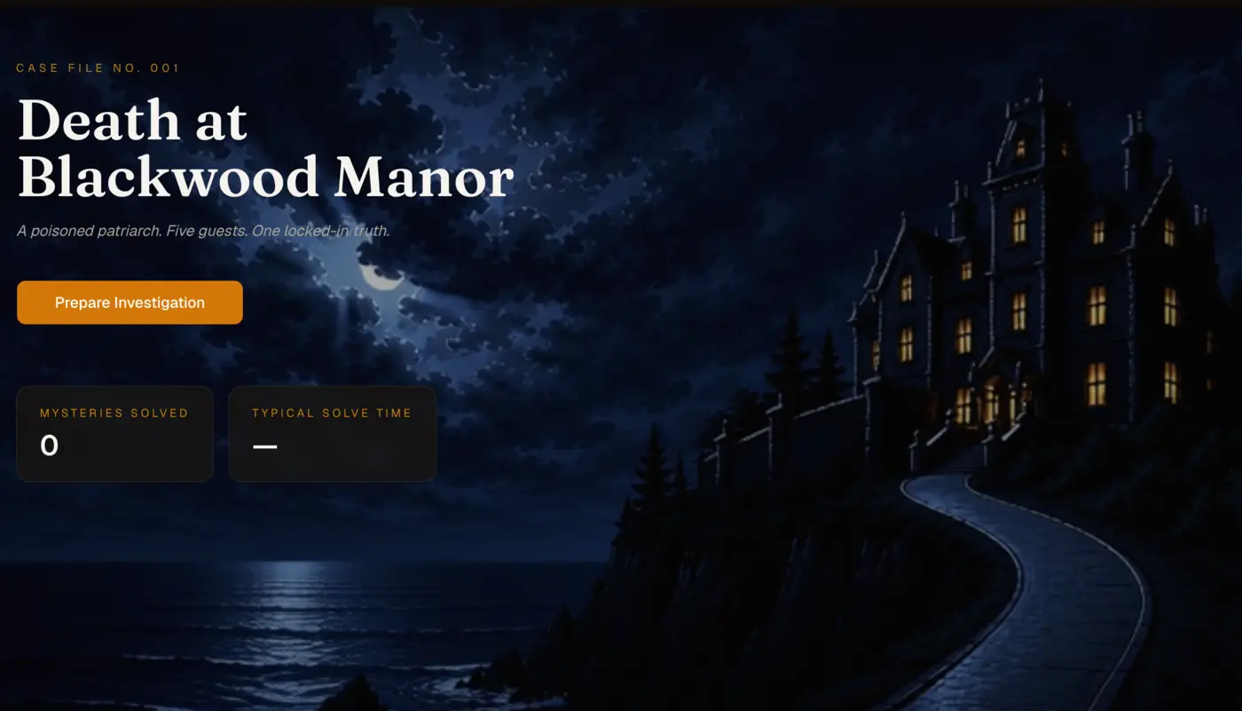 show hn voice driven murder mystery interview ai suspects with your voice