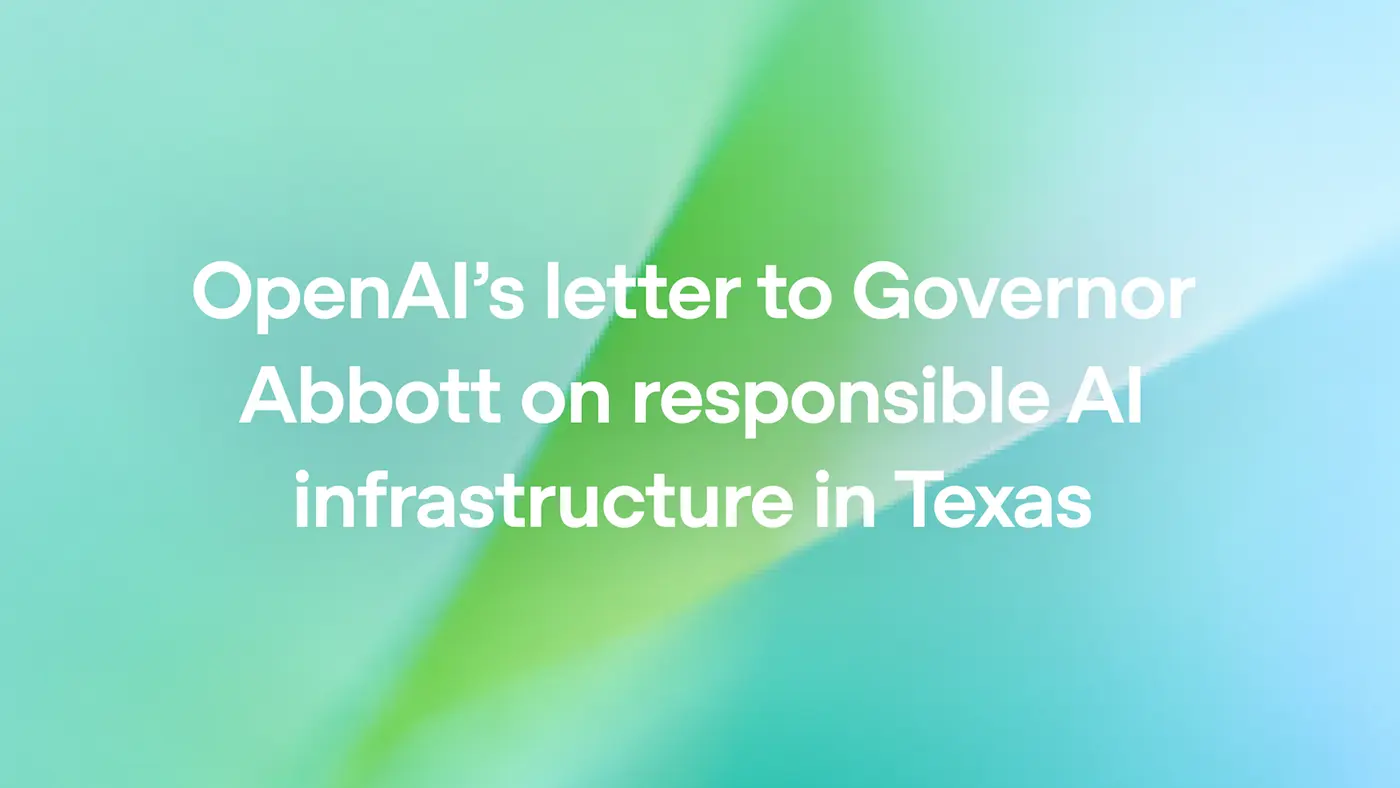 letter to governor abbott on responsible ai infrastructure in texas