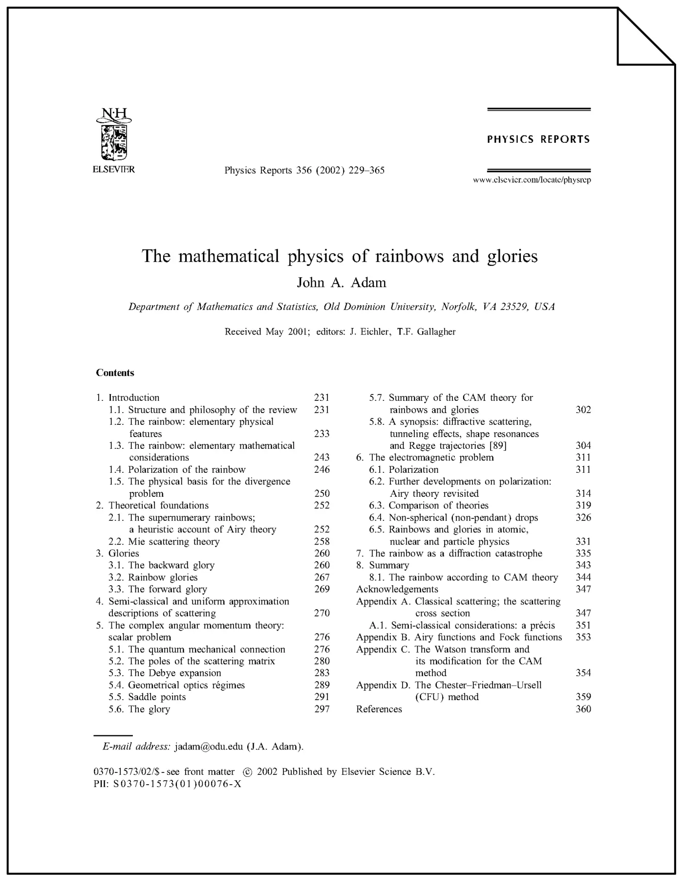 the mathematical physics of rainbows and glories2001 pdf