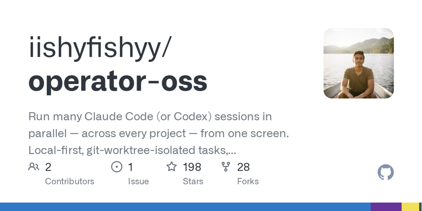 show hn operator an opensource web ui for running parallel coding agents