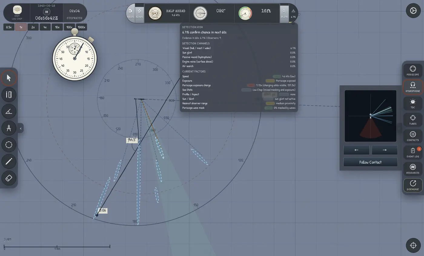 show hn silent shark tactical mapbased wwii submarine sim