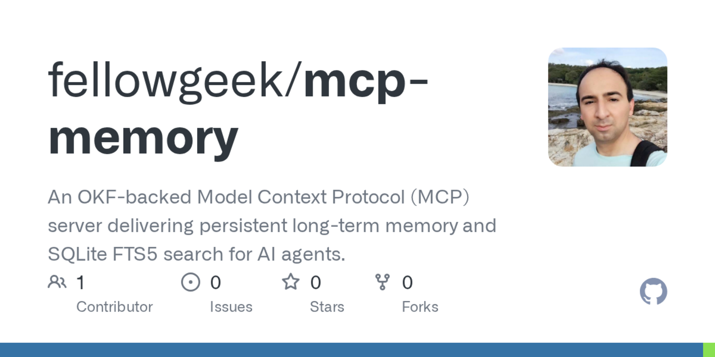 show hn mcp memory fast agent memory using googlex27s okf and sqlite fts5