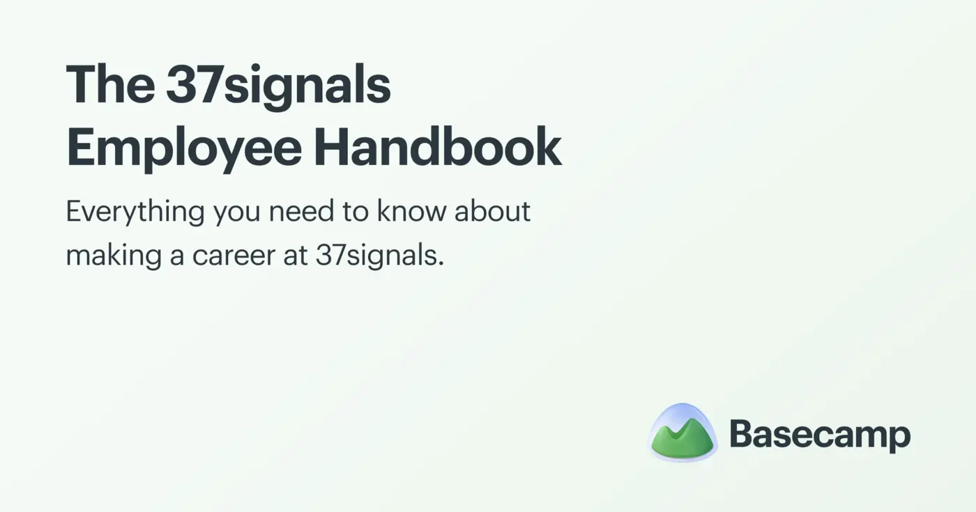 the 37signals manager playbook